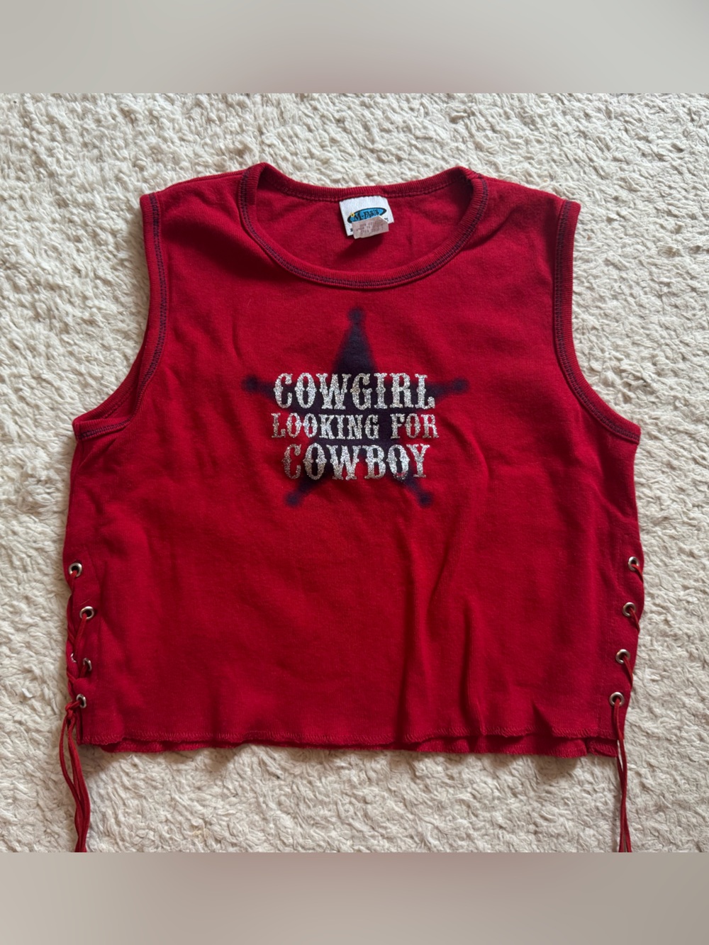 Y2K cowgirl crop top